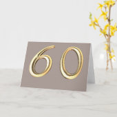 幸せ60誕生日60 60 カード (黄色い花)