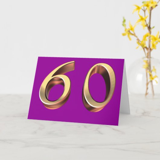 幸せ60誕生日660 カード (黄色い花)