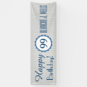 幸せ99誕生日または任意の年ストライプ2A 横断幕 (縦)