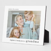 幸せ…おばあちゃんの写真にしてるの フォトプラーク (側面)