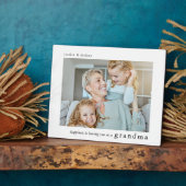 幸せ…おばあちゃんの写真にしてるの フォトプラーク (側面)