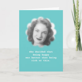 幸せ，おもしろいヴィンテージ写真 カード