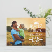 幸せ|お父さんの日のフラットカード カード (スタンド正面)