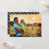 幸せ|お父さんの日のフラットカード カード (正面/裏面インサイチュ)