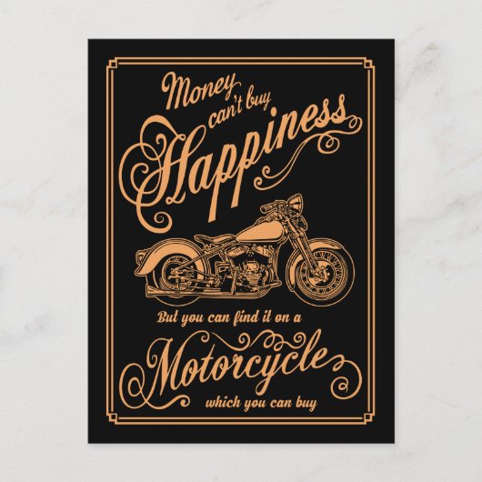 幸せ – オートバイ ポストカード (正面)