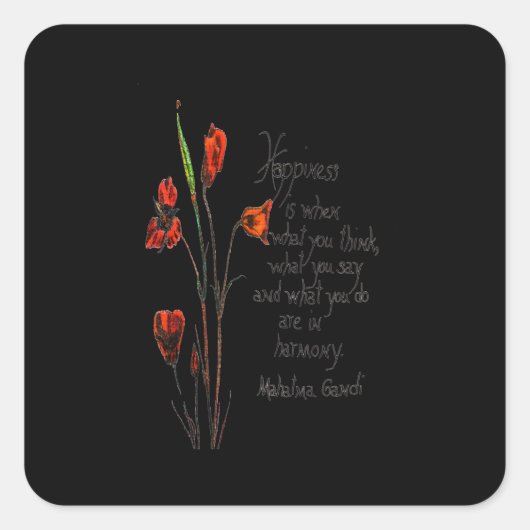 幸せ スクエアシール (正面)