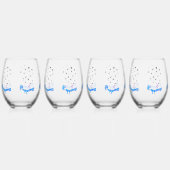 幸せ ステムなしワイングラス (正面)