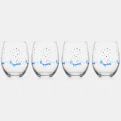 幸せ ステムなしワイングラス (左)