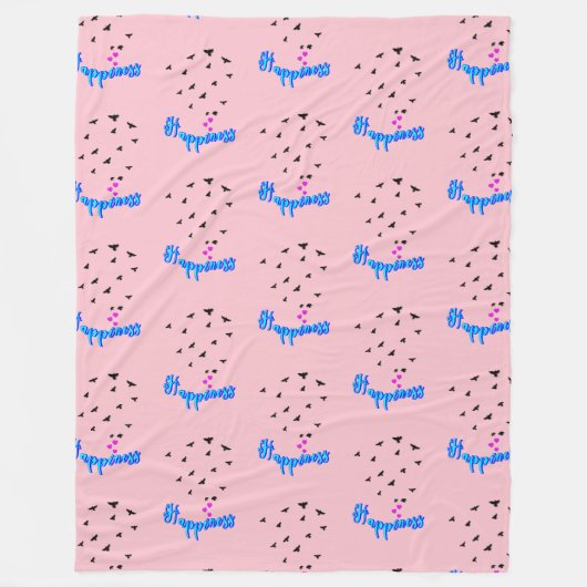 幸せ フリースブランケット (正面)