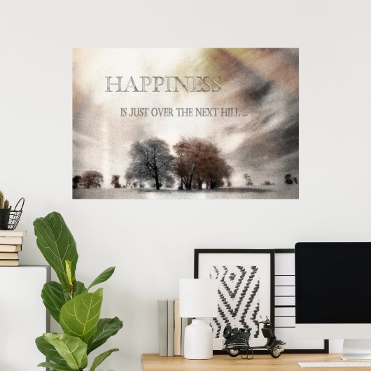 幸せ ポスター (ホームオフィス)