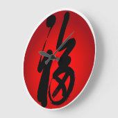 幸せ ラージ壁時計 (傾斜)