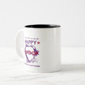 幸せ、単に機能している精神衛生 ツートーンマグカップ (正面左)