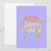 幸せ、喜び、無料やる気を起こさせる、感動的 シーズンカード (正面/裏面)