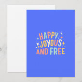 幸せ、喜び、無料やる気を起こさせる、感動的 シーズンカード (正面/裏面)