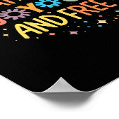 幸せ、喜び、無料やる気を起こさせる、感動的 ポスター (角)