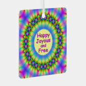 幸せ、喜び、自由マンダラ メタルオーナメント (正面右)