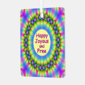 幸せ、喜び、自由マンダラ メタルオーナメント (正面左)