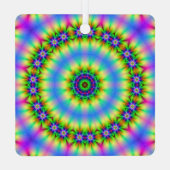 幸せ、喜び、自由マンダラ メタルオーナメント (裏面)