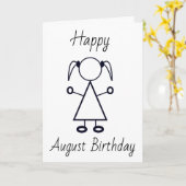 幸せ***威厳がある誕生日***若い女の子 カード (黄色い花)