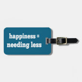 幸せ=少ないニーズ ラゲッジタグ (正面横)