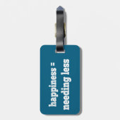 幸せ=少ないニーズ ラゲッジタグ (裏面縦)