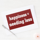 幸せ=少ないニーズ 長方形シール (封筒)