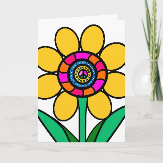 幸せ、幸せ、平和な誕生日! カード (正面)