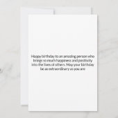 幸せ、愛、成功を願っています 招待状 (裏面)