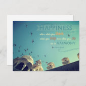 「幸せ」 -感動的引用文はがき ポストカード (正面/裏面)