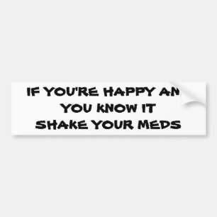 幸せ？手を振れ バンパーステッカー