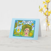 幸せ_挨拶 カード (黄色い花)