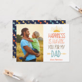 幸せ |父の日のフラットカード カード (正面/裏面インサイチュ)
