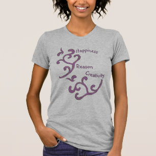幸せ、理由、創造性のドレス Tシャツ