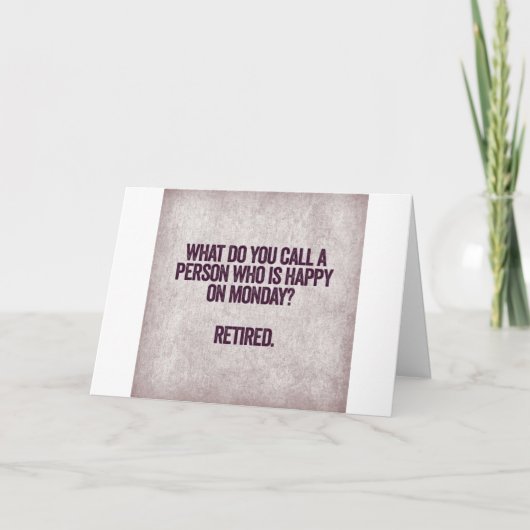 幸せ/私が望むものを行う"毎日" = ***退職*** カード (正面)