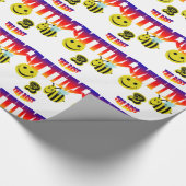 幸せ、2蜂最も最高のなミイラ ラッピングペーパー (角)