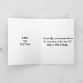 幸せ**39th**誕生日-***ツイン***メールや文字を打つ誕生日 カード (内部)