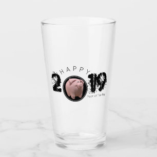 幸せPIg年大2019オリジナル3D飲み込みG 2 タンブラーグラス