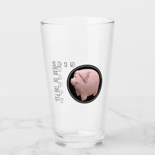 幸せPIg年2019 3D飲みガラス1 タンブラーグラス