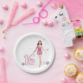 幸せsweet sixteen16歳 ペーパープレート (パーティー)