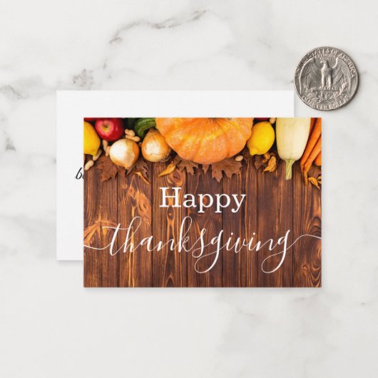 幸エレガントせな感謝祭モダン、休日の写真 ノートカード (正面/裏面インサイチュ)