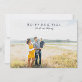 幸エレガントせな新年の台本の写真妊娠シック シーズンカード (正面)