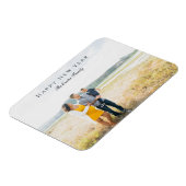 幸エレガントせな新年の台本の写真妊娠シック マグネット (左側)