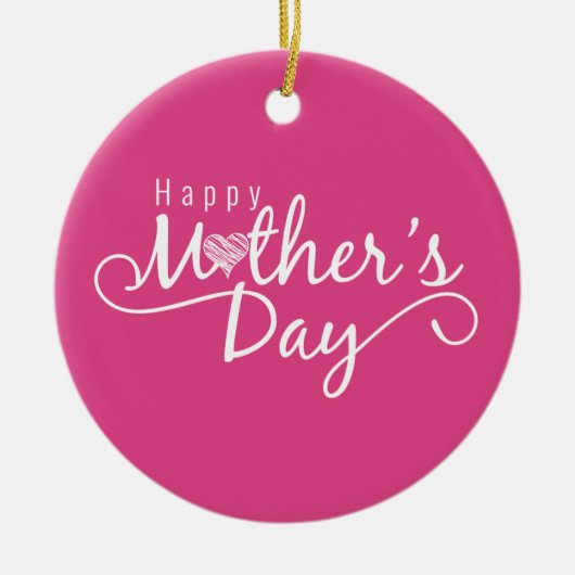 幸エレガントせな母の日書道 |オーナメント セラミックオーナメント (正面)