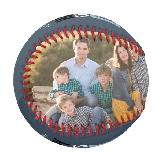 幸エレガントせな父の日の家族の写真ボウタイ 野球ボール (正面左)