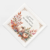 幸エレガントせパーソナライズされたな感謝祭のカボチャ (コーナー)