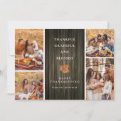 幸エレガントせモダンな感謝祭の秋4写真 シーズンカード (正面)