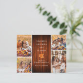 幸エレガントせモダンな感謝祭の秋4写真 シーズンポストカード (スタンド正面)