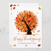 幸カスタマイズ福の感謝秋の木 シーズンカード (正面/裏面)