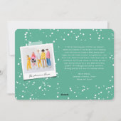 幸カラフルせな日と明るい方法新年の写真 シーズンカード (裏面)