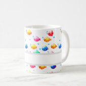 幸カラフルせな魚 コーヒーマグカップ (正面右)
